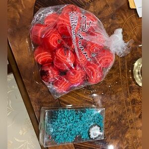 Red and Blue Decorative Christmas Ornaments